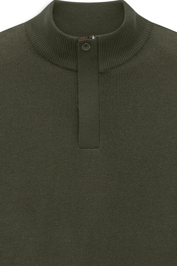 Bugatti Sweater 1/2 Zip | Olive