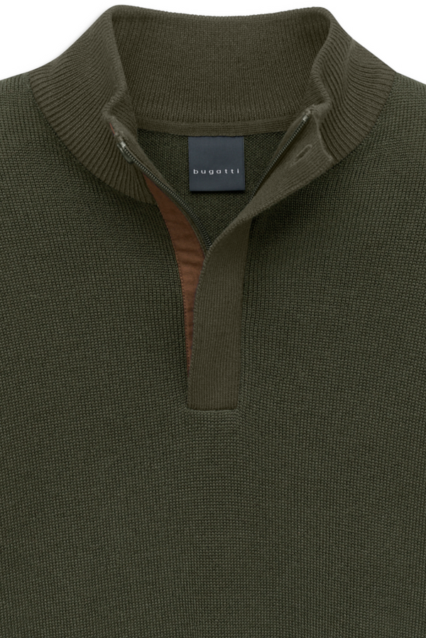 Bugatti Sweater 1/2 Zip | Olive