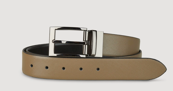 Lloyd Leather Belt Reversible | Taupe/Black