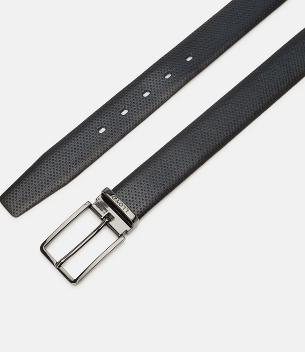 Lloyd Leather Belt | Navy