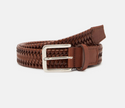 Lloyd Woven Stretch Belt | Cognac
