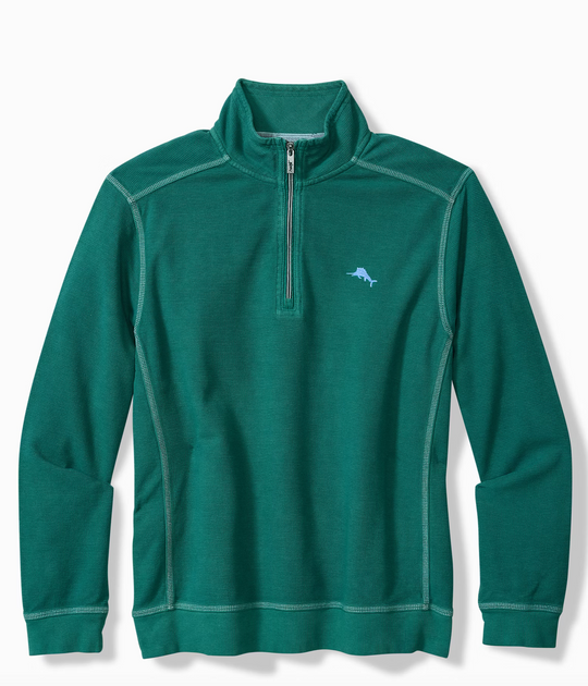 Tommy Bahama Montego Beach Half-Zip Sweatshirt | Deep Sea Teal