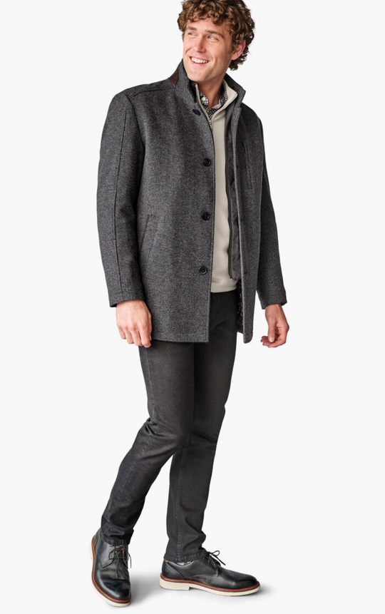 Johnston & Murphy Car Coat | Charcoal