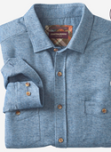 Johnston & Murphy Woodson Heathered Shirt |  Blue