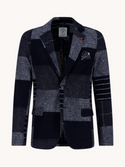 A Fish Named Fred Patchwork Blazer | Navy