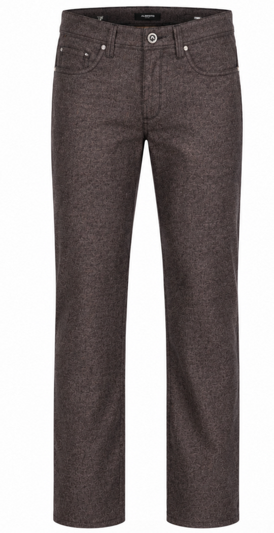 Alberto Premium Wool Look Pant Pipe 1437-580 | Brown