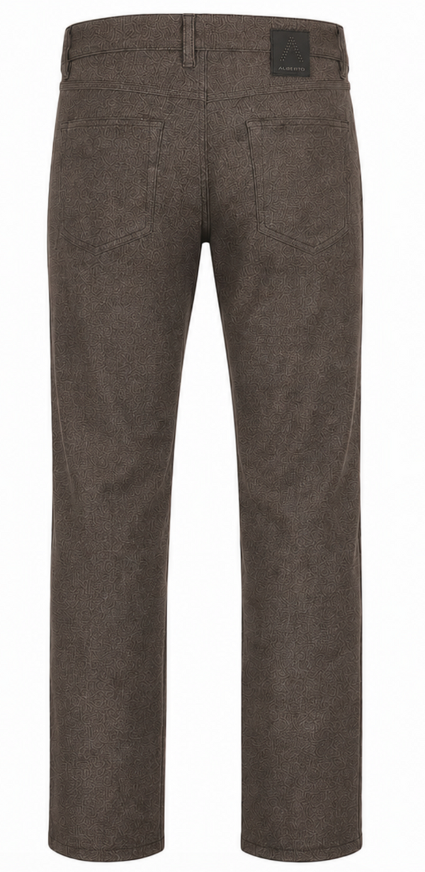 Alberto Regular Fit Pipe Ceramica Pant 1438 | Brown (580)
