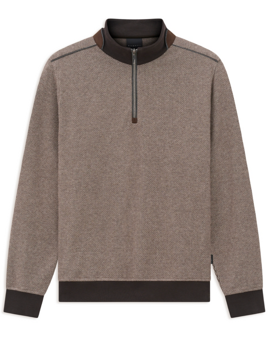 Bugatti Sweater 1/2 Zip | Brown