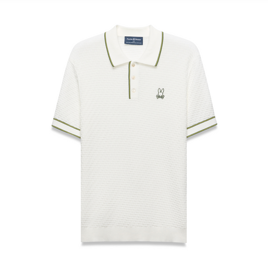 Psycho Bunny Men's Knit Polo Seb | Ecru
