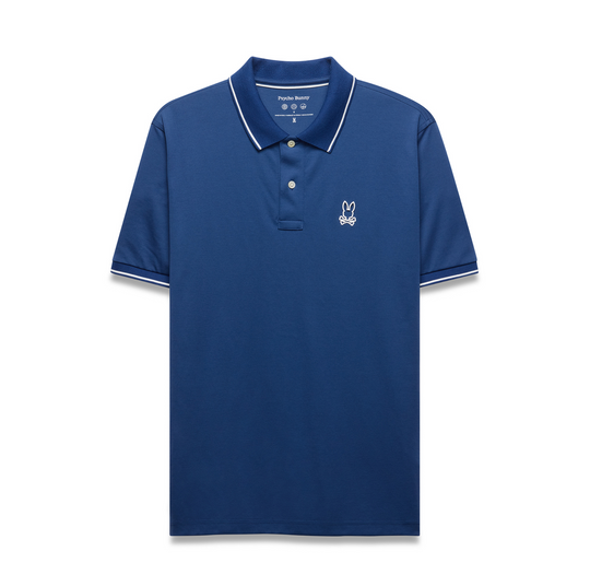 Psycho Bunny Men's Joji Performance Polo | Navy Peony