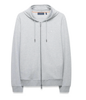 Psycho Bunny Mens Marc Textured Full Zip Hoodie | Heather Stone