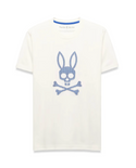 Psycho Bunny Mens Stan Pima Cotton Graphic Tee | Ecru