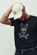Psycho Bunny Mens Stan Pima Cotton Graphic Tee | Black 2