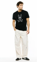 Psycho Bunny Mens Stan Pima Cotton Graphic Tee | Black 2