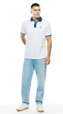 Psycho Bunny Mens Stan Pima Piqué Polo | White