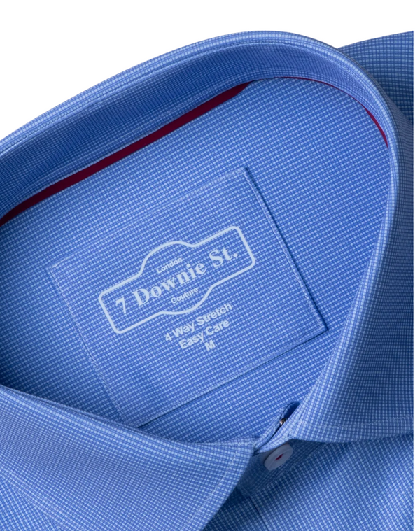 7 Downie St. Silk Touch Shirt with Stretch | French Blue