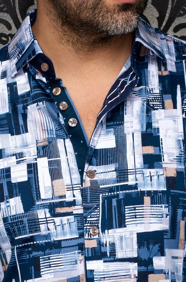 Au Noir Stretch Shirt Laredo | Navy