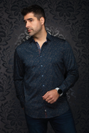 Au Noir Stretch Shirt Nova | Navy Tobacco