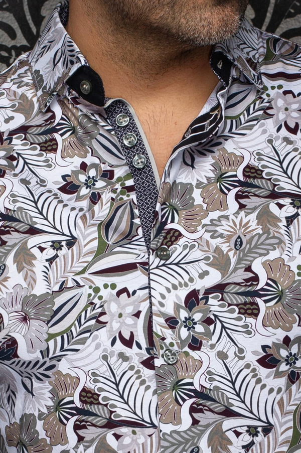 Au Noir Stretch Shirt Osaka | White Khaki