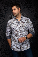 Au Noir Stretch Shirt Osaka | White Khaki