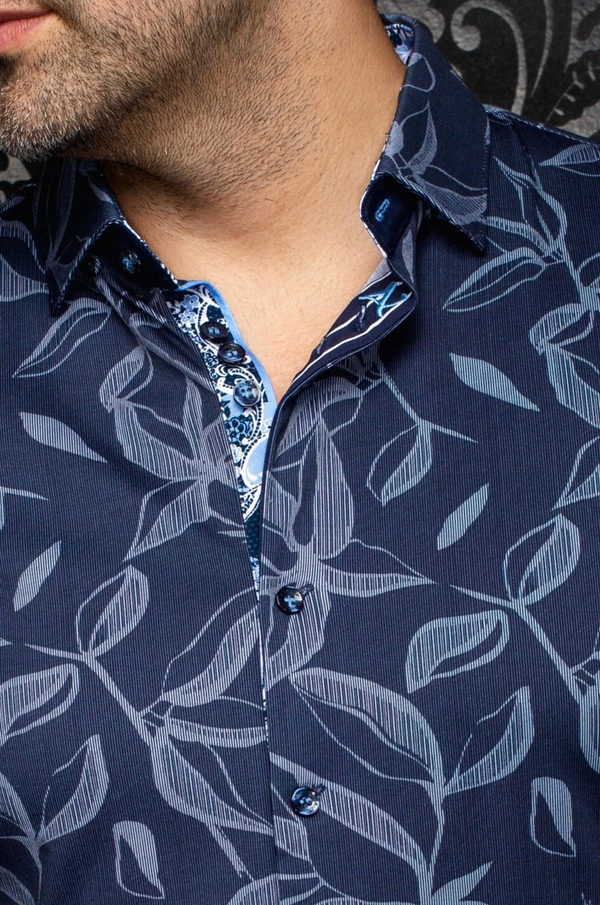 Au Noir Stretch Shirt Azrak | Navy
