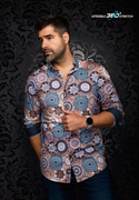 Au Noir Stretch Shirt Cosmoclock | Brown