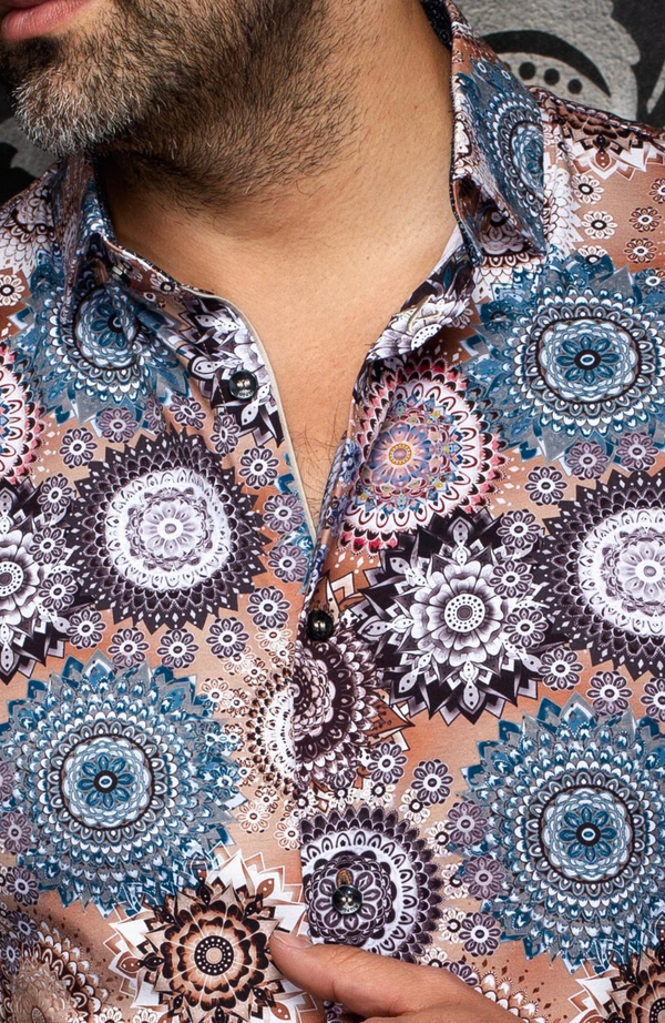Au Noir Stretch Shirt Cosmoclock | Brown