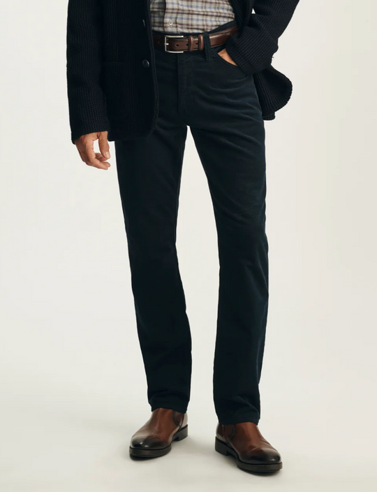 34 Heritage Courage Straight Leg Pants Mid Rise | Midnight Diagonal Luxe