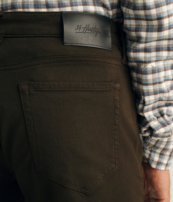 34 Heritage Courage Straight Leg Pants Mid Rise | Deep Forest Wool Luxe