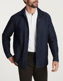 34 Heritage Denim Quilted Overshirt In Rinse