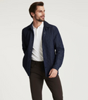 34 Heritage Denim Quilted Overshirt In Rinse