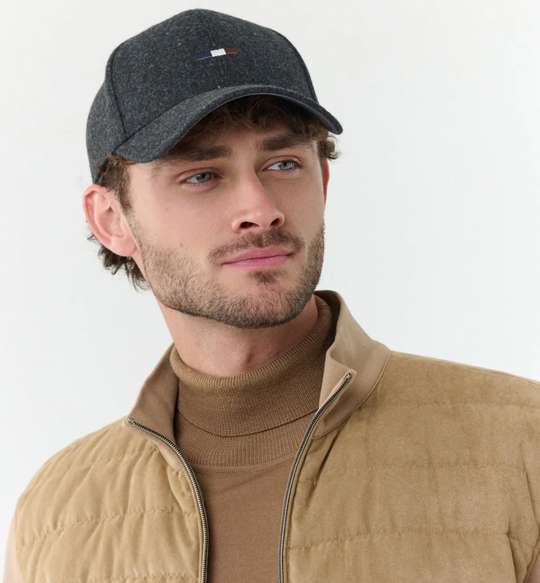 Bugatti Baseball Cap with Flag | Charcoal