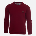 Ethnic Blue Crew Neck Sweatshirt  | Red