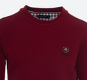 Ethnic Blue Crew Neck Sweatshirt  | Red