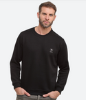 Ethnic Blue Crew Neck Sweatshirt | Black
