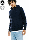 Psycho Bunny Men's Gordley Mix Media Jacket | Baratone Blue