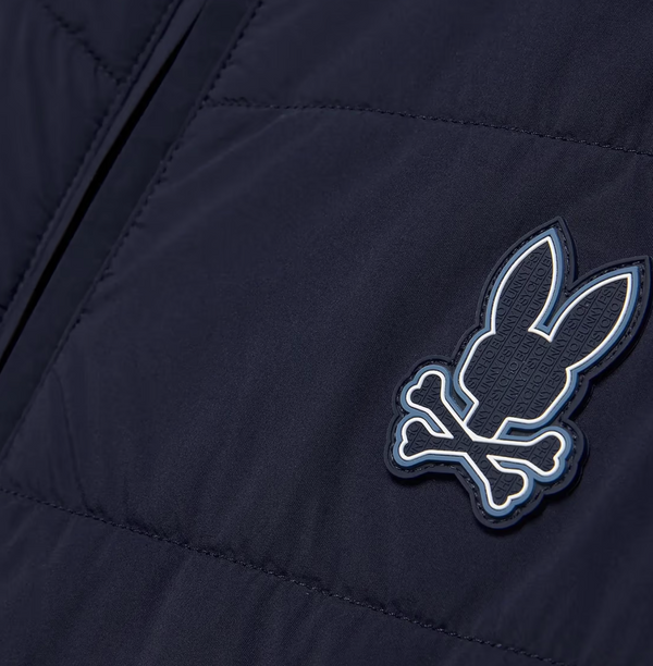 Psycho Bunny Men's Gordley Mix Media Jacket | Baratone Blue