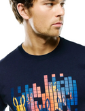 Psycho Bunny Mens Zander Pima Cotton Graphic Tee | Baratone Blue