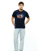 Psycho Bunny Mens Zander Pima Cotton Graphic Tee | Baratone Blue