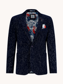A Fish Named Fred Fancy Rib Blazer | Navy