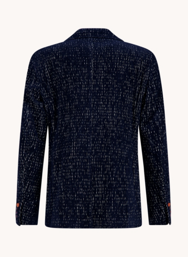 A Fish Named Fred Fancy Rib Blazer | Navy