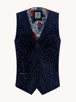 A Fish Named Fred Fancy Rib Vest | Navy
