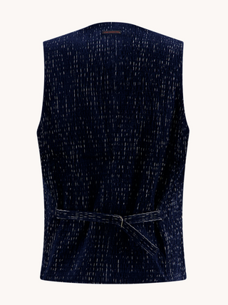A Fish Named Fred Fancy Rib Vest | Navy
