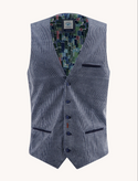 A Fish Named Fred 2 Tone Rib Vest | Jeans Blue
