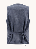 A Fish Named Fred 2 Tone Rib Vest | Jeans Blue