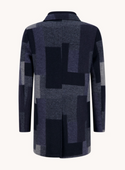 A Fish Named Fred Big Check Overcoat | Navy