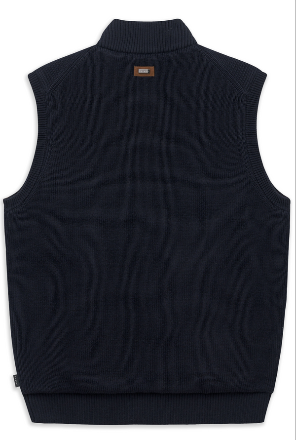 Bugatti Sweater Vest Full Zip | Navy