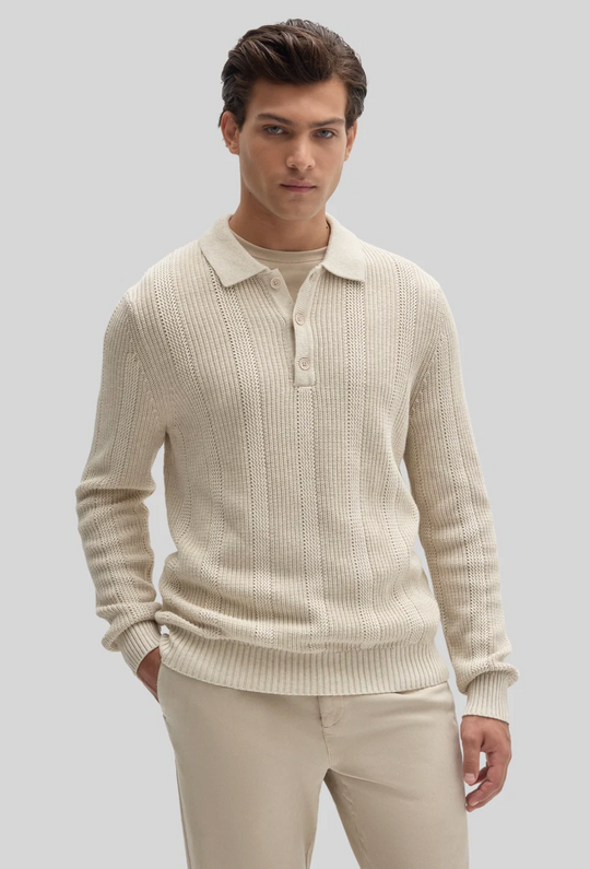 Robert Barakett Mercato Sweater Polo | Moonstone
