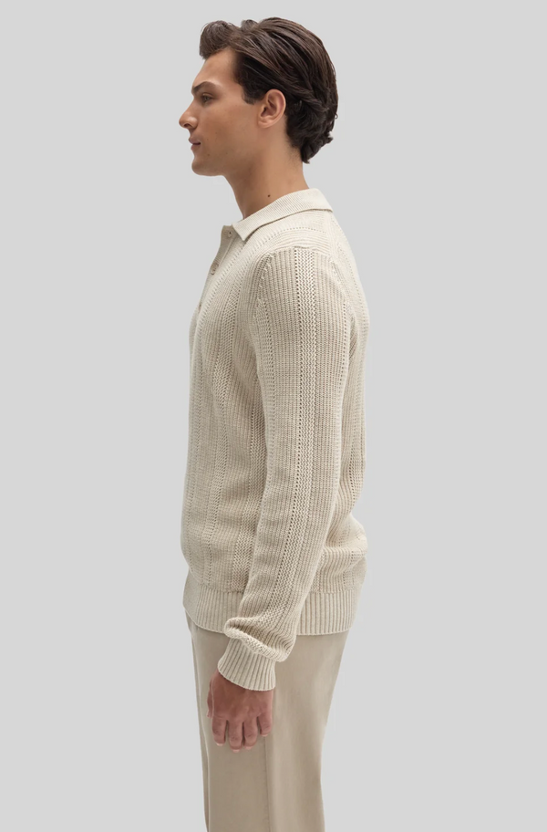 Robert Barakett Mercato Sweater Polo | Moonstone