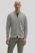 Robert Barakett Idris Full Zip Mock Neck Sweater | Moonstone